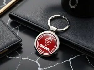 Saab Portachiavi Personalizzato Logo su Misura Premium